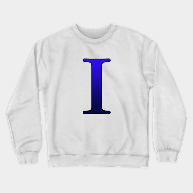 Blue Roman Numeral 1 I Crewneck Sweatshirt by Numerica